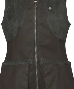 Chevalier Women's Vintage Dogsport Vest Leather Brown