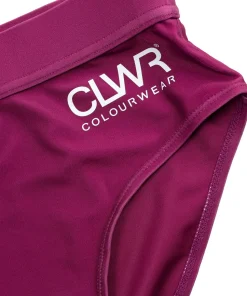 ColourWear Women's High Waist Bikini Bottom Purple