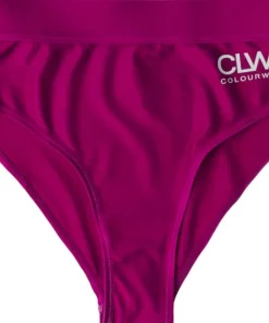 ColourWear Women's High Waist Bikini Bottom Purple