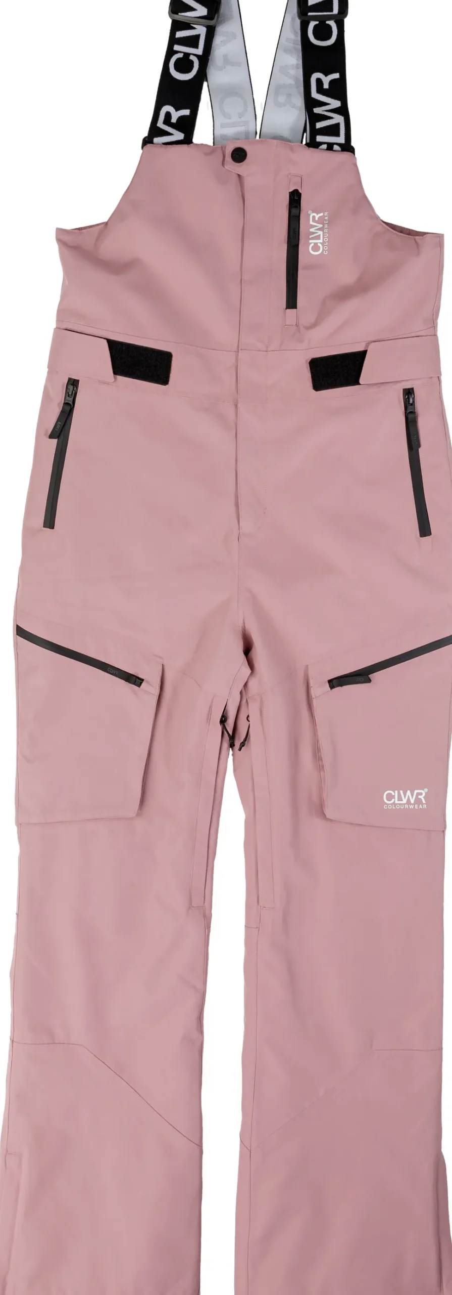 ColourWear Women's Slash Bib Pants Dark Rose