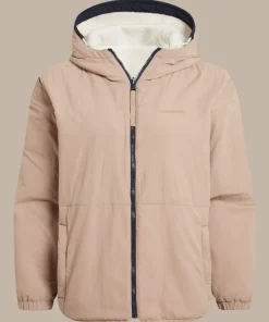 Craghoppers Women's Longlands Reversible Hooded Jacket Ecru / Warm Beige