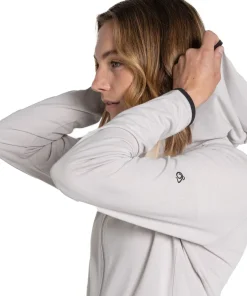 Craghoppers Women's Nosilife Afia Hooded Jacket Light Grey Marl