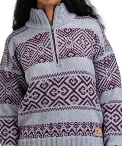 Dale of Norway Women's Rasletind Sweater Light Blue/Melange Wine