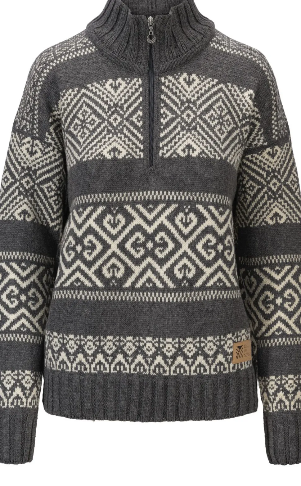 Dale of Norway Women's Rasletind Sweater Dark Charcoal/Offwhite