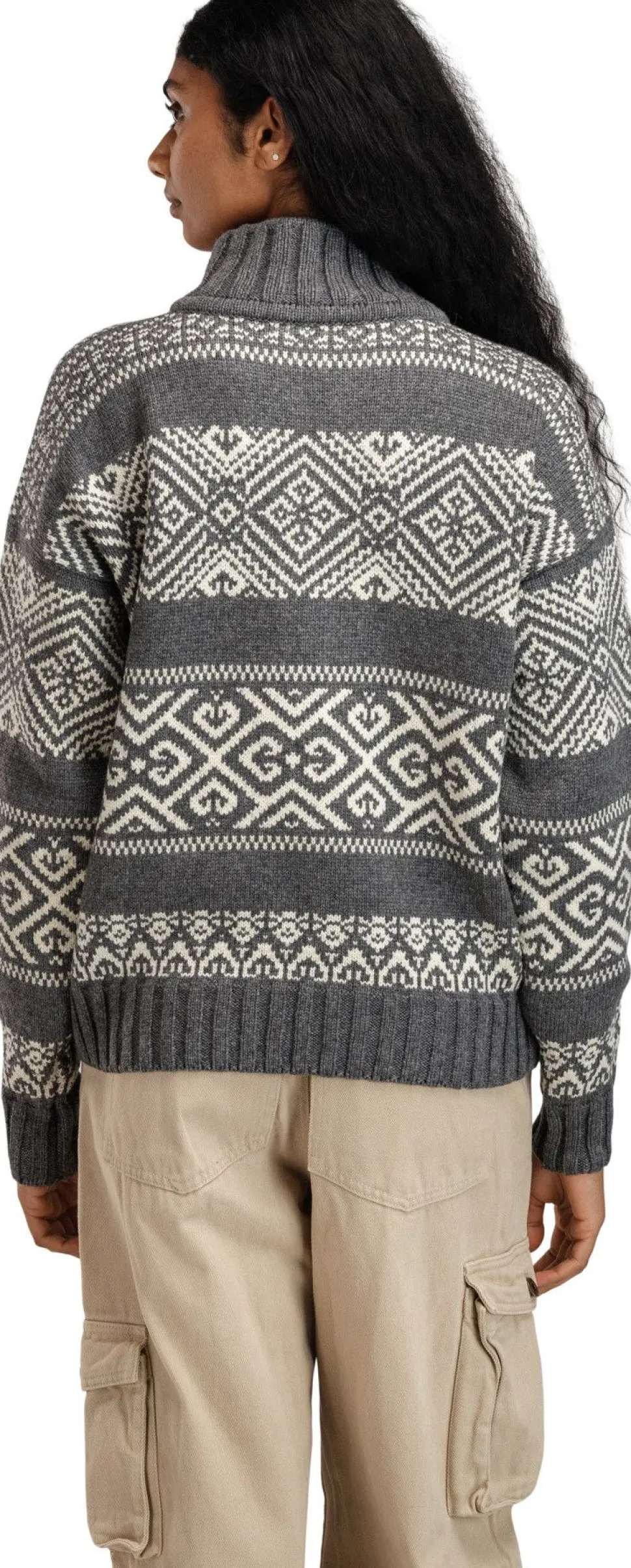 Dale of Norway Women's Rasletind Sweater Dark Charcoal/Offwhite