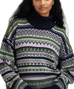Dale of Norway Women's Utsira Sweater Marine/Pine Green/Light Charcoal