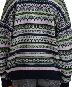 Dale of Norway Women's Utsira Sweater Marine/Pine Green/Light Charcoal