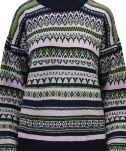 Dale of Norway Women's Utsira Sweater Marine/Pine Green/Light Charcoal