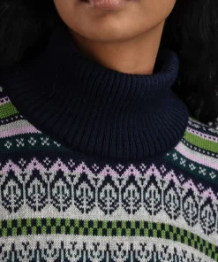 Dale of Norway Women's Utsira Sweater Marine/Pine Green/Light Charcoal