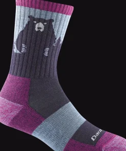 Darn Tough Women's Bear Town Micro Crew Light Cushion Purple
