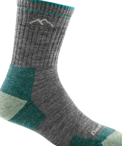 Darn Tough Women's Hiker Micro Crew Midweight Hiking Sock Cushion Slate