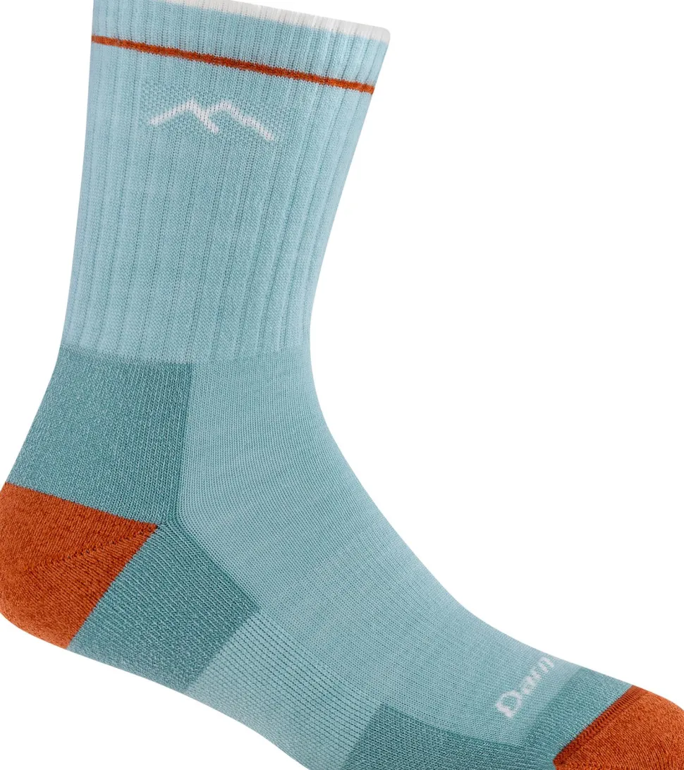 Darn Tough Women's Hiker Micro Crew Midweight Hiking Sock Cushion Glacier