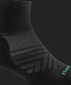 Darn Tough Women's Run 1/4 Ultra-Lightweight Cushion Running Sock Black