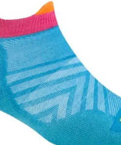 Darn Tough Women's Run No Show Tab Ultra-Lightweight Running Sock Cushion Ocean