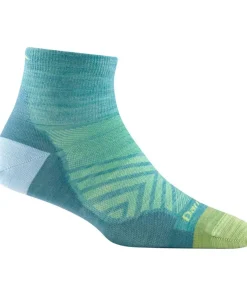 Darn Tough Women's Run Quarter No Cushion Ultra-Lightweight Sock Aqua