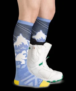 Darn Tough Women's Yeti Over-the-Calf Lightweight Ski & Snowboard Sock No Cushion Midnight