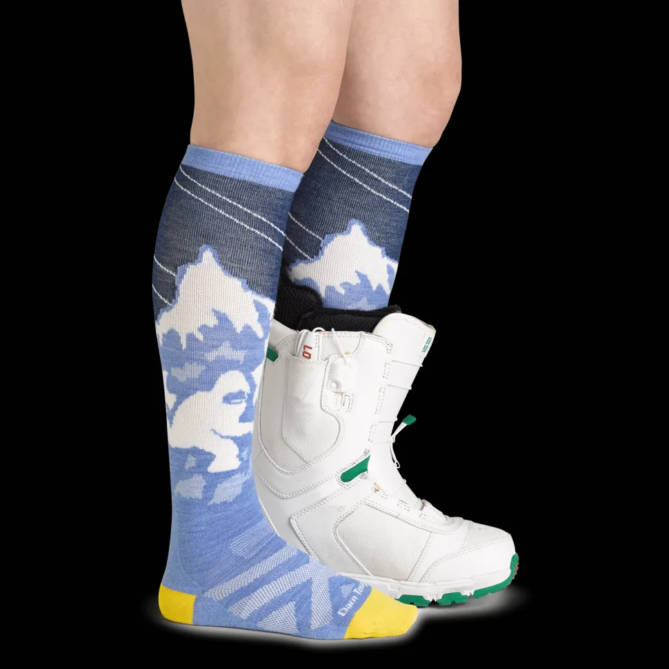 Darn Tough Women's Yeti Over-the-Calf Lightweight Ski & Snowboard Sock No Cushion Midnight