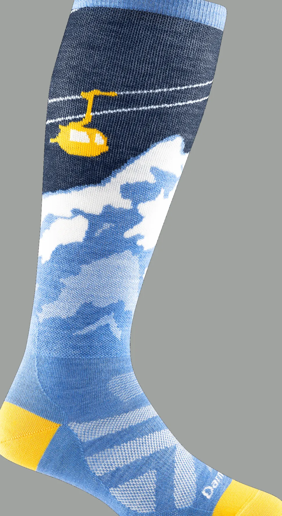 Darn Tough Women's Yeti Over-the-Calf Lightweight Ski & Snowboard Sock No Cushion Midnight