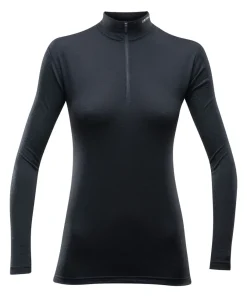 Devold Breeze Woman Half Zip Neck Black