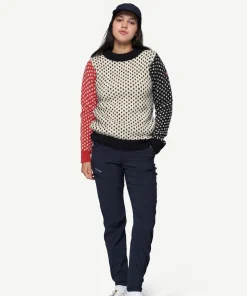 Devold Unisex Nordsjø Wool Sweater Offwhite/Navy/Marsala