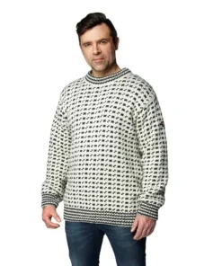 Devold Unisex Original Islender Wool Sweater Offwhite/Anthracite