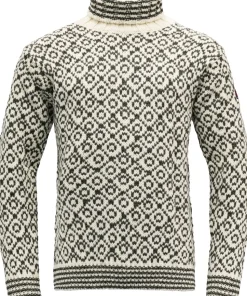 Devold Unisex Svalbard Sweater High Neck Offwhite/Anthracite