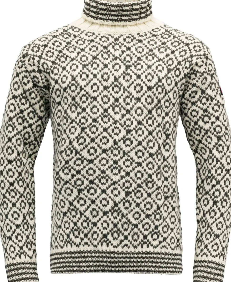 Devold Unisex Svalbard Sweater High Neck Offwhite/Anthracite