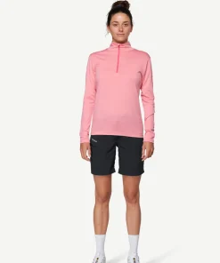 Devold Women's Breeze Plus Merino 200 Zip Neck Apricot