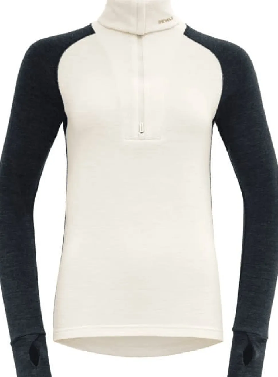 Devold Women's Expedition Merino Silk Zip Ink/offwhite