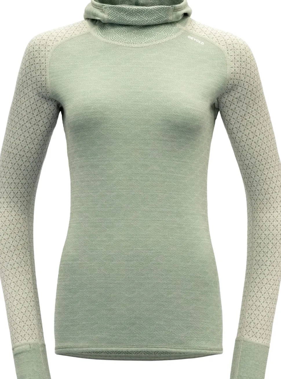 Devold Women's Kvitegga Merino 230 Hoodie Raw White