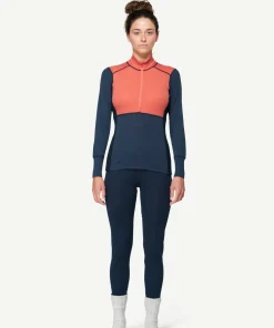 Devold Women's Lauparen Merino 190 Zip Neck Coral/Night/Ink