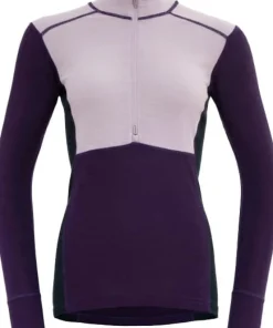 Devold Women's Lauparen Merino 190 Zip Neck Orchid/lilac/ink
