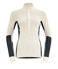Devold Women's Wool Mesh 190 Zip Neck Ink/Offwhite