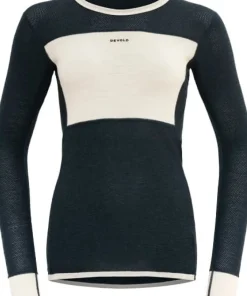 Devold Women's Wool Mesh Shirt Ink/Offwhite