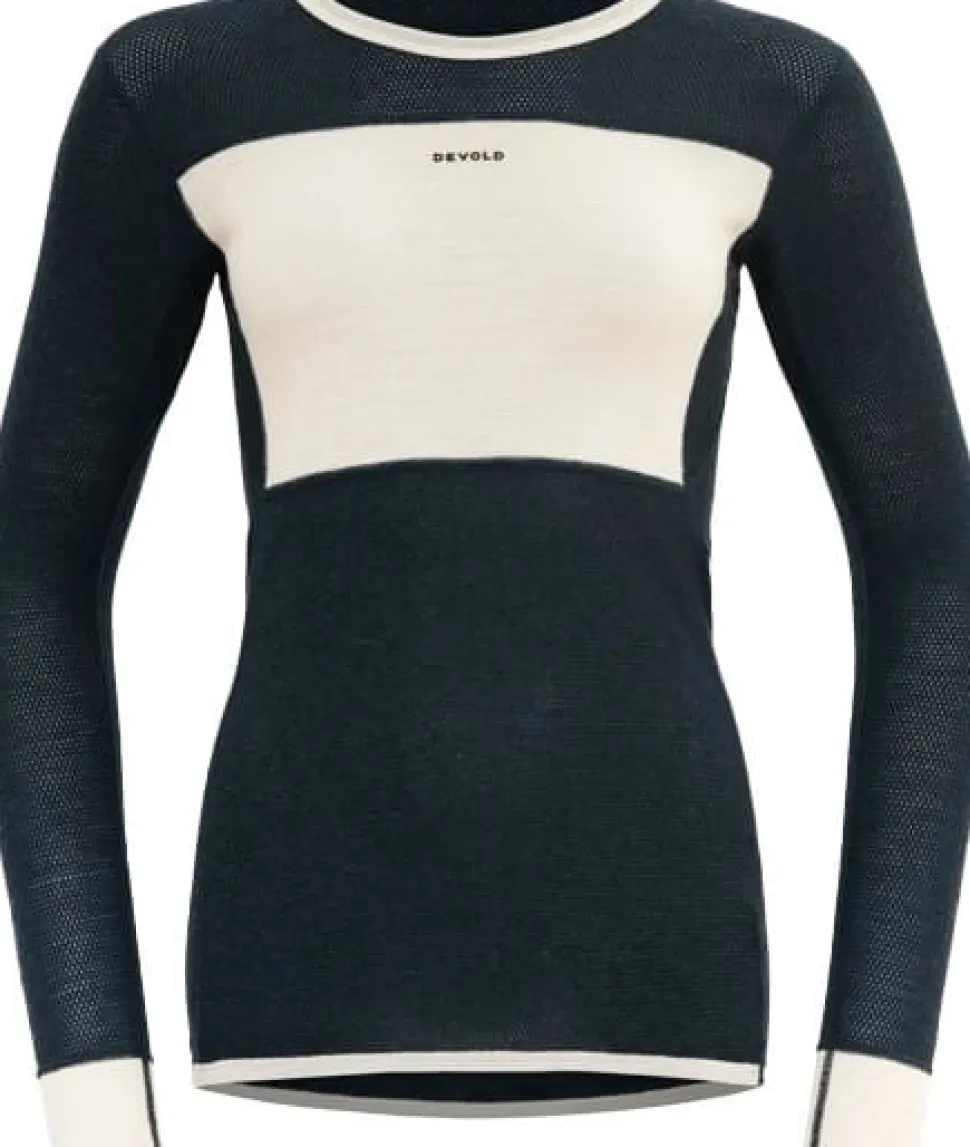 Devold Women's Wool Mesh Shirt Ink/Offwhite