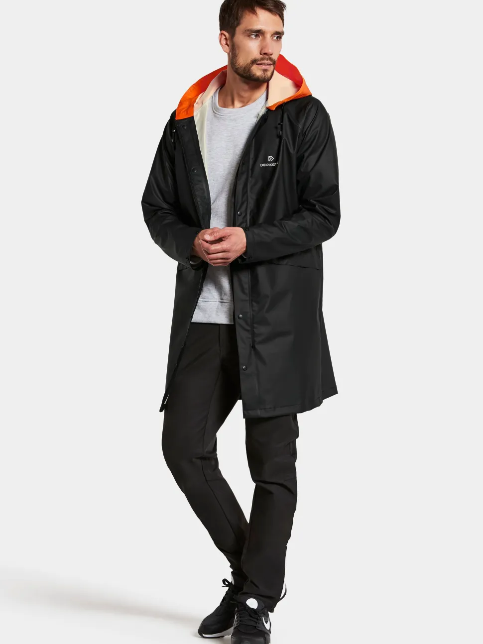 Didriksons Unisex Avon Parka Galon Black/Flame