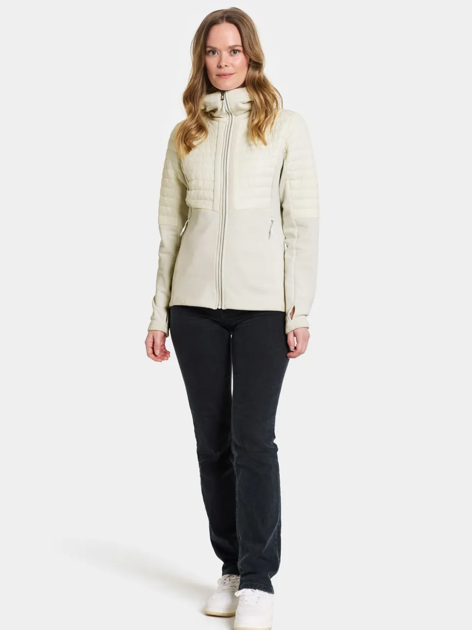 Didriksons Women's Annema Full Zip 6 Shell White