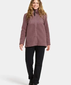 Didriksons Women's Bibi Full Zip 2 Faded Wine