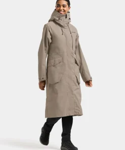 Didriksons Women's Louise Parka Long Ash Brown