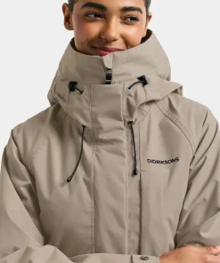 Didriksons Women's Louise Parka Long Ash Brown