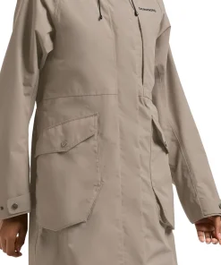 Didriksons Women's Louise Parka Long Ash Brown