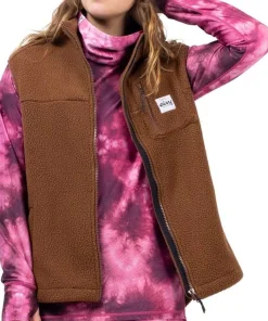 Eivy Women's Lumberjackie Sherpa Vest Brown