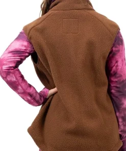 Eivy Women's Lumberjackie Sherpa Vest Brown