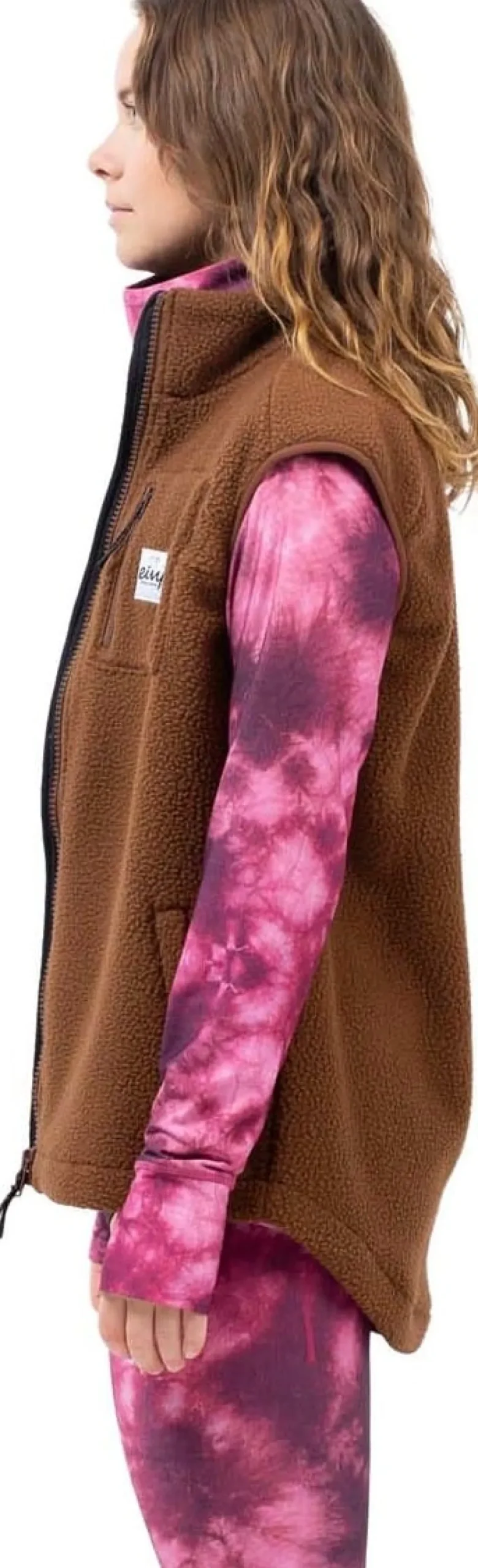 Eivy Women's Lumberjackie Sherpa Vest Brown