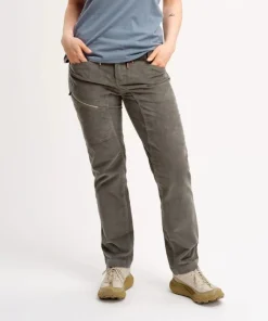 Elevenate Woman's Après Cord Pants Gray Green
