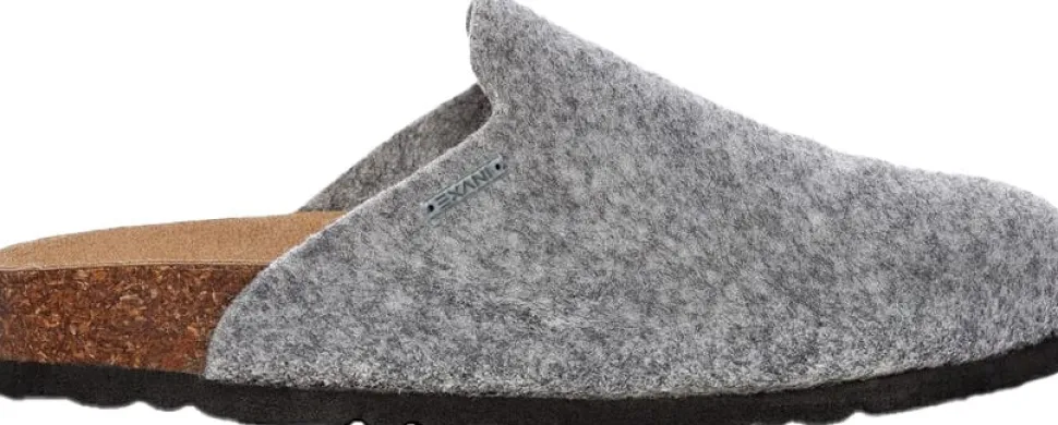 Exani Women's Felt Slipper Light Grey