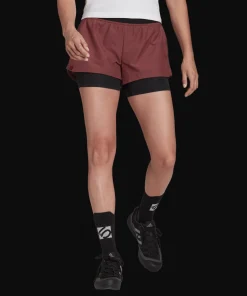 FiveTen Women's Two-in-One Climb Shorts Quiet Crimson/Black