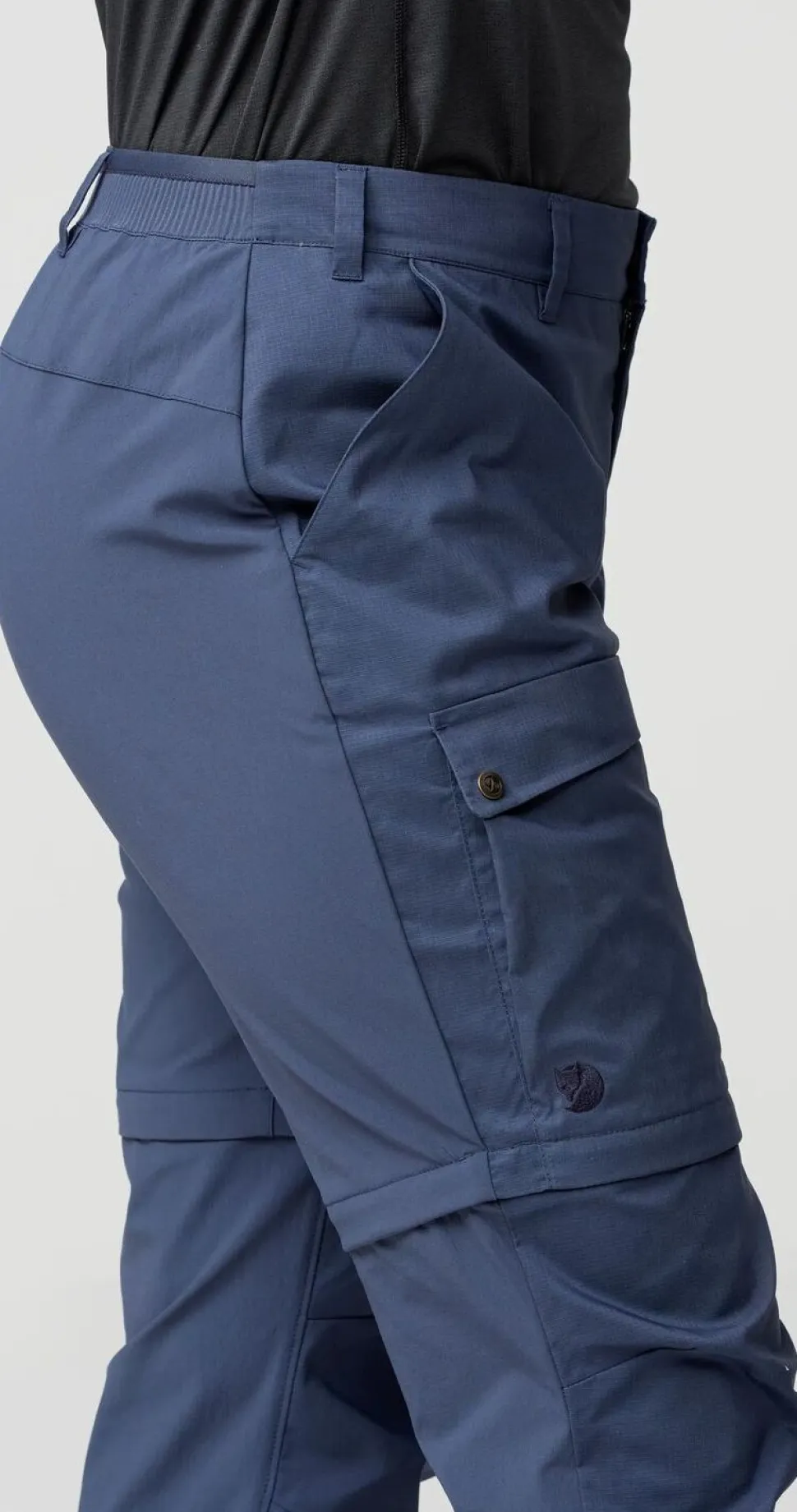 Fjällräven Women's Abisko Hybrid Trail Trousers Zip-Off Suede Brown