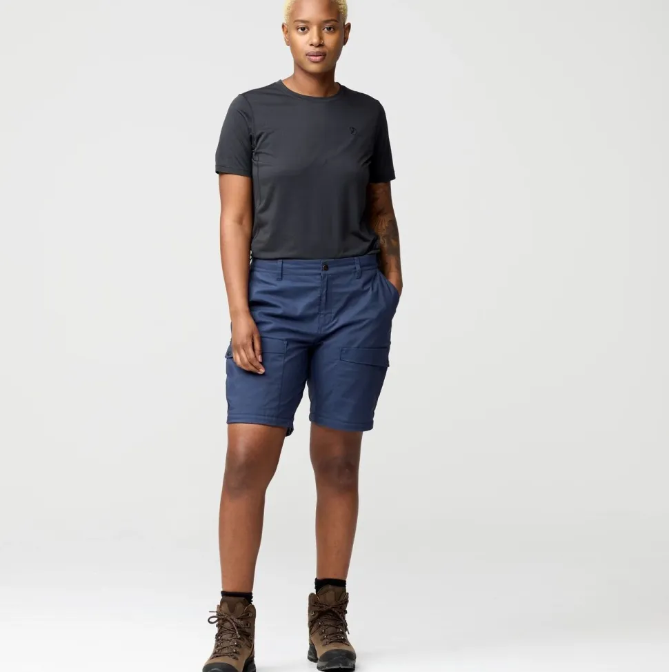 Fjällräven Women's Abisko Hybrid Trail Trousers Zip-Off Suede Brown