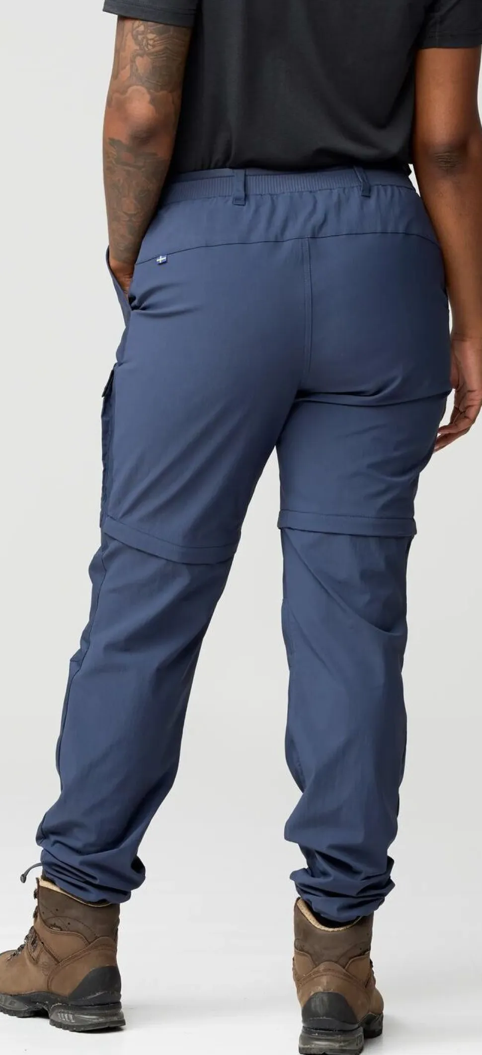 Fjällräven Women's Abisko Hybrid Trail Trousers Zip-Off Suede Brown